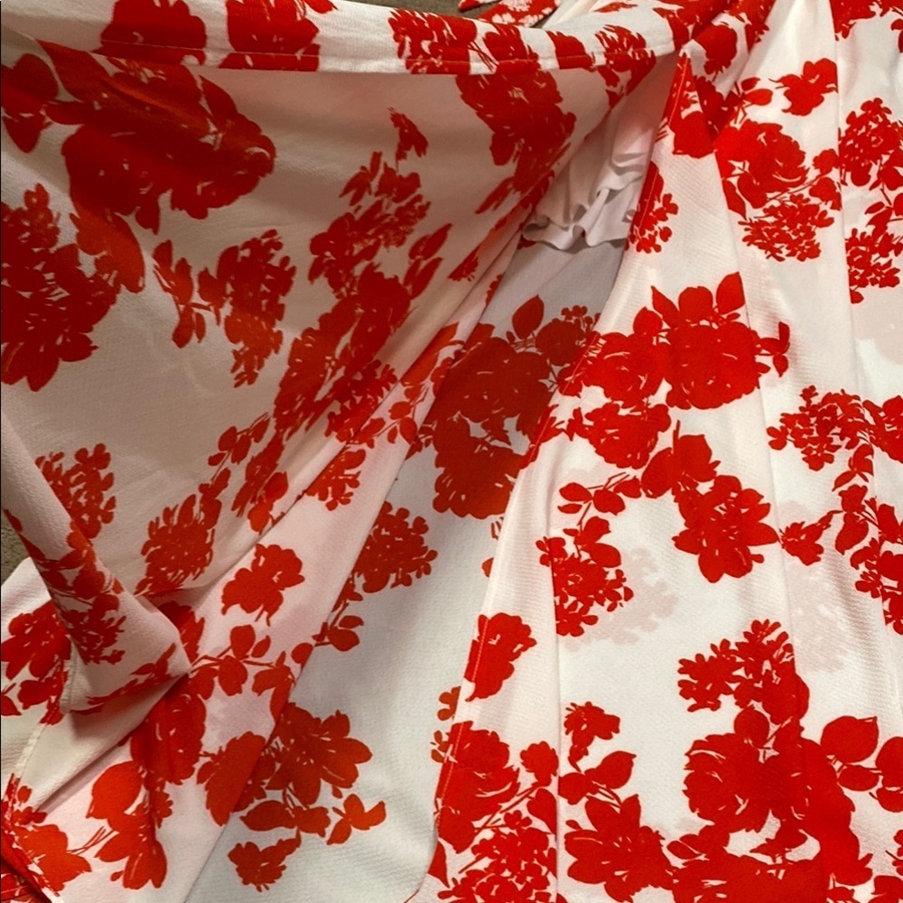 Premier Amour Red/White Sleeveless Size 12 Maxi Dress Summer Fall - Picture 14 of 14